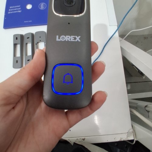 LOREX 1080P WIRED WI-FI 32GB VIDEO DOORBELL, WORKS WITH ALEXA AND GOOGLE ASSISTANT, GREY (MODEL: B451AJDBC-F) image 2