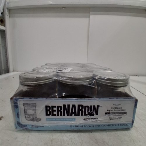 12PK BERNARDIN MASON JARS - 500ML - CLEAR image 3