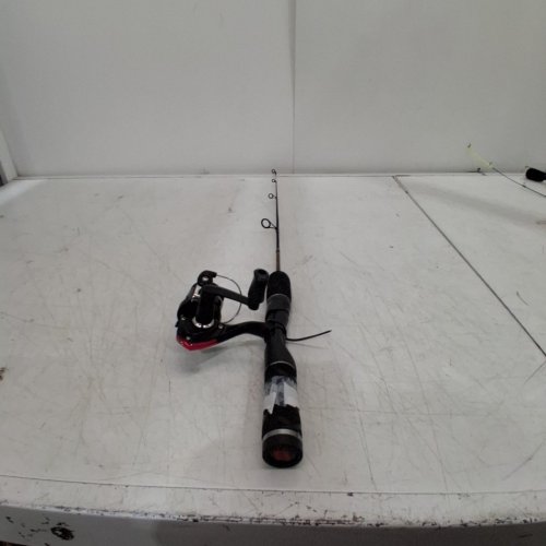 2PC UGLY STIK MEDIUM / HEAVY FISHING GX2 ICE SPINNING ROD AND REEL COMBO - 30" - BLACK / RED ACCENTS (MODEL: 1611411) image 3