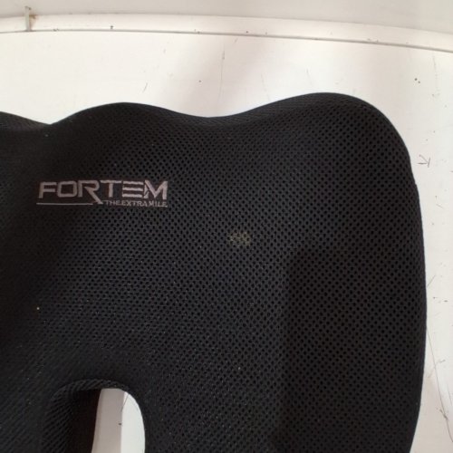 FORTEM MEMORY FOAM PILLOW SEAT CUSHION WITH REMOVABLE WASHABLE COVER - BLACK/GREY image 2
