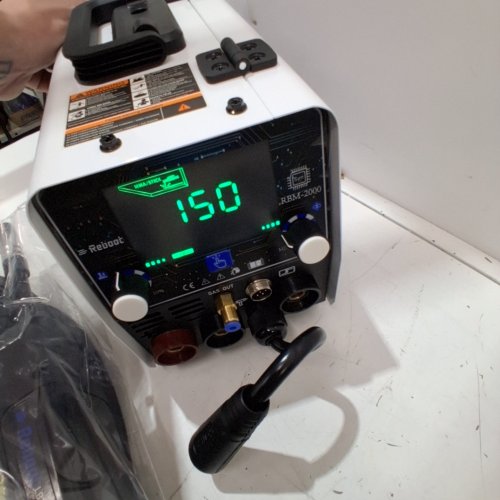 REBOOT MIG WELDER - GASLESS FLUX CORE WELDING MACHINE - DUAL VOLTAGE 110V/220V OR 120/240V- BLUE/WHITE/BLACK (MODEL:RBM2000) image 2