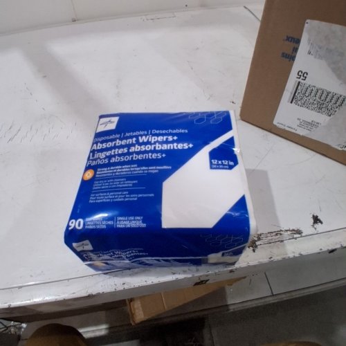 90PK MEDLINE NATURESOFT FLUSHABLE CLEANSING DRY WIPES - 12" X 13" - WHITE image 2