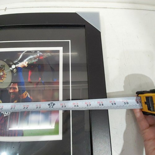 100% AUTHENTIC SIGNED Cristiano RONALDO REAL MARDRID & LIONEL MESSI FC BARCELONA FRAMED PICTURES - BECKETT COA - 28.5" X 17" - BLACK image 11