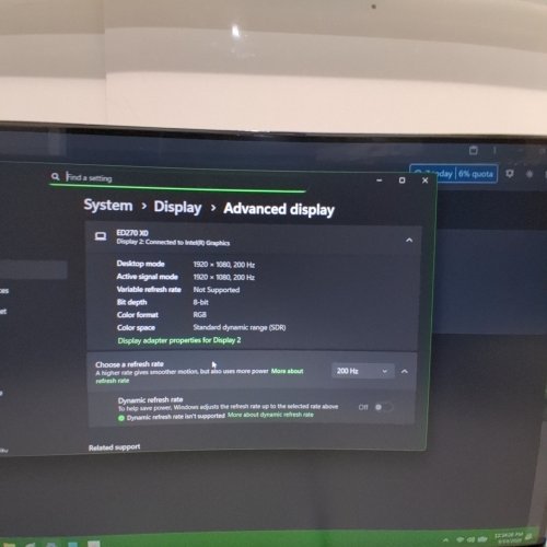 ACER 27" NITRO SERIES 1080FHD CURVED GAMING MONITOR WITH 200HZ REFRESH RATE - BLACK (MODEL : ED270) image 5