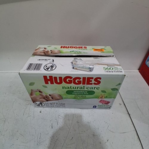 10PK (560 WIPES) HUGGIES UNSCENTED NATURAL CARE HYPOALLERGENIC BABY WIPES (MODEL: 00036000501292) image 3