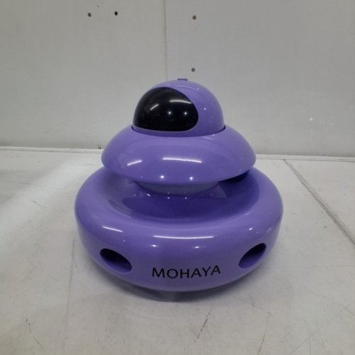 MOHAYA 4-IN-1RECHARGEABLE AUTOMATIC CAT TOY WITH MOVING AMBUSH FEATHER,TRACK BALLS, ELECTRIC FLYING BUTTERFLY - PURPLE image 3