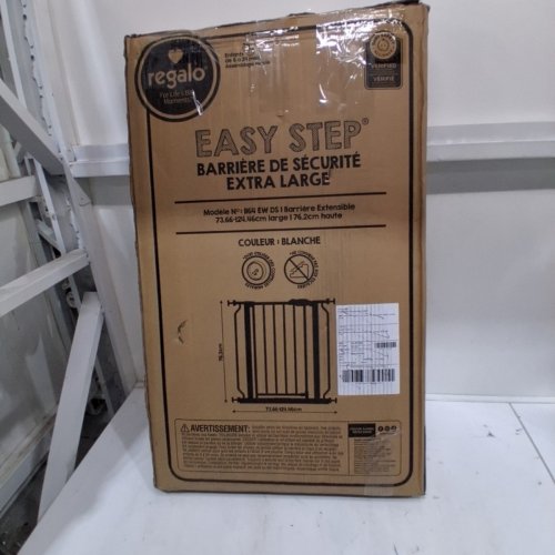 REGALO EASY STEP ADJUSTABLE METAL WALK-THROUGH GATE - 29" - 49" X 30" - WHITE - (MODEL: 1164EWDS) image 3