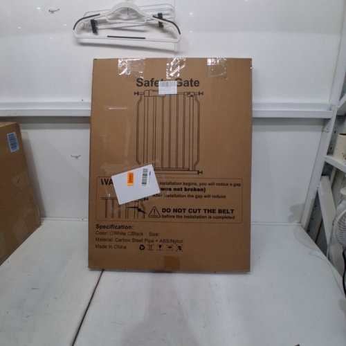 ALLAIBB NARROW WALK THROUGH BABY GATE - AUTO CLOSE TENSION SAFETY GATE WITH PRESSURE MOUNT - WHITE - 24-29" image 4
