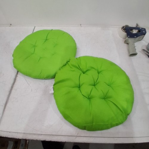 2PK ROUND CHAIR CUSHIONS FOR DINING CHAIR - 15" - GREEN image 3