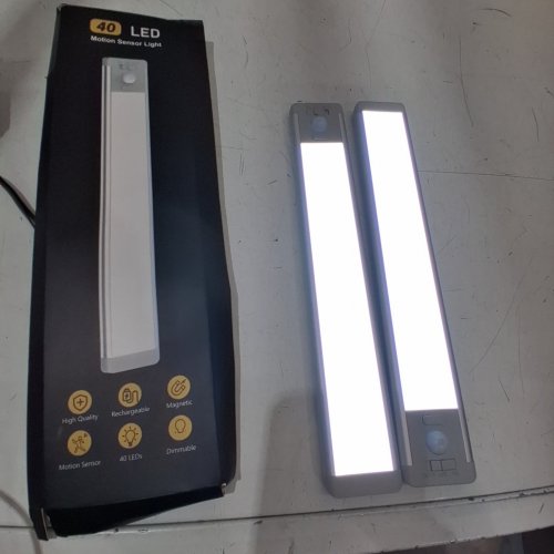 2PK UNDER CABINET DIMMING MOTION SENSOR LIGHT - 9'' - WHITE/GREY image 2