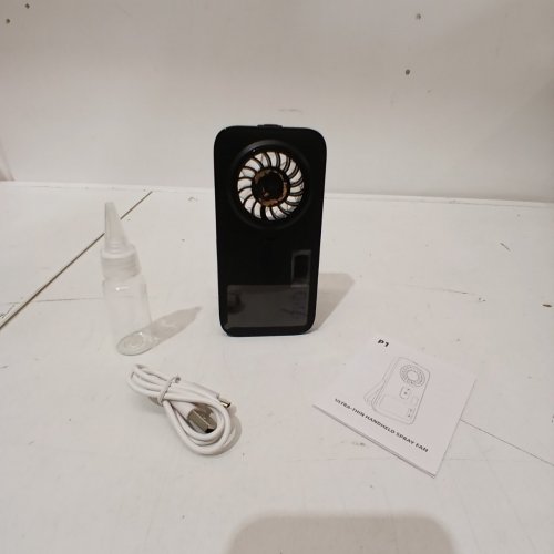 UNBRANDED ULTRA-THIN HANDHELD SPRAY FAN, RECHARGABLE - SMALL - BLACK (MODEL: P1) image 4