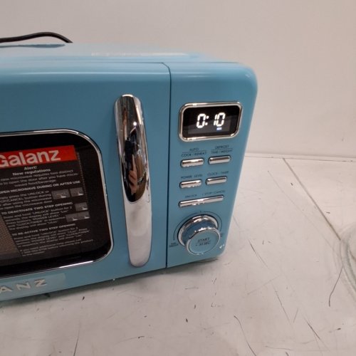 GALANZ RETRO-STYLE DIGITAL MICROWAVE OVEN - 0.7CU FT - BEBOP BLUE (MODEL: GLCMKZ07BER07) image 4
