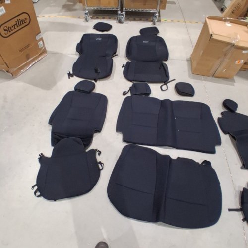 14PC ROUGH COUNTRY TRUCK BENCH SEAT COVERS - FITS VARIOUS FORD MODELS -BLACK (MODEL: 91067) image 2