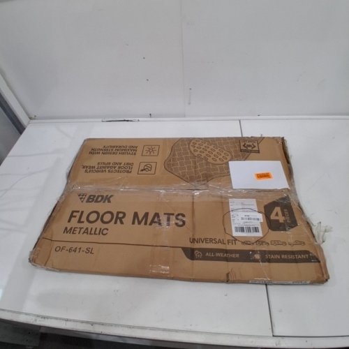 4PC BDK UNIVERSAL FIT METALLIC DESIGN CAR FLOOR MAT - SILVER (MODEL: OF-641-SL) image 5