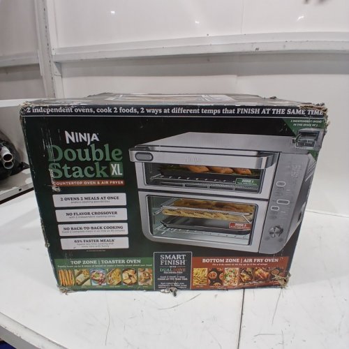 NINJA DOUBLESTACK XL COUNTERTOP OVEN & AIR FRYER - STAINLESS STEEL - (MODEL:DCT601-CR) image 4