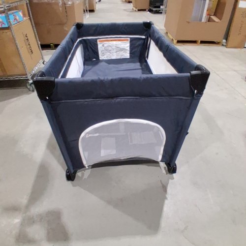 5-IN-1 PORTABLE/TRAVEL BABY BASSINET/PACK AND PLAY WITH STORAGE & DIAPER CHANGE TABLE - 40"X28" - BLUE image 3