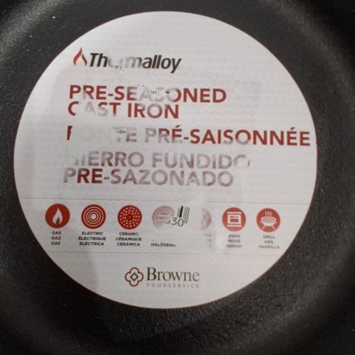 THERMALLOY CAST IRON SKILLET - 8" - CAST IRON (MODEL: 1644967) image 2