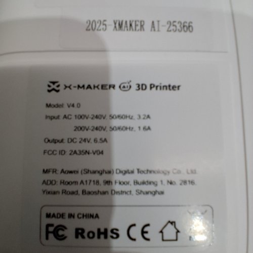 X-MAKER 3D PRINTER WITH MULTICOLOR FILAMENT SET - (MODEL: V4.0) image 2