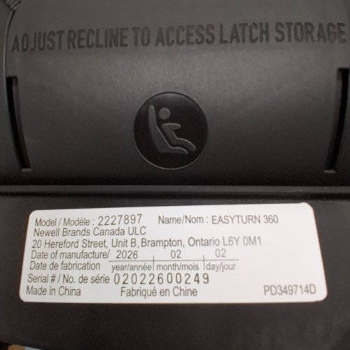 GRACO EASYTURN 360 2-IN-1 CONVERTIBLE CAR SEAT - CYRAN BLACK/GREY (MODEL: 2227897) image 2