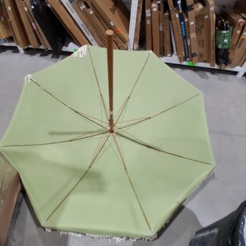 AMMSUN FRINGED PATIO UMBRELLA - 7FT - LIGHT GREEN image 3
