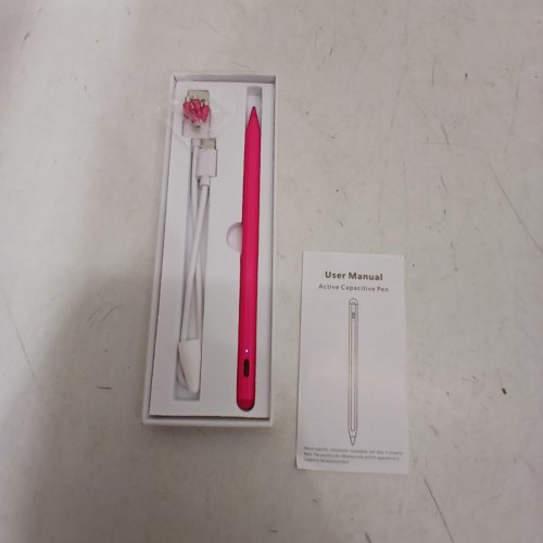 AVCO RECHARGABLE UNIVERSAL ACTIVE CAPACITIVE STYLUS PEN COMPATIBLE FOR ANDROID AND IOS TABLET/PHONES - BARBIE PINK image 2