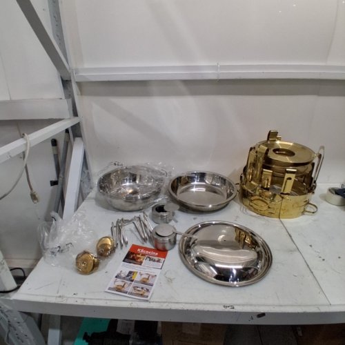 4PK KCOCINA STAINLESS STEEL CHAFING DISHES - 5QT CAPACITY/EACH - GOLD image 2