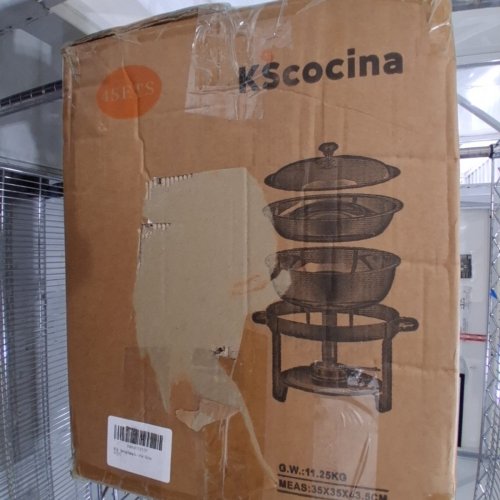4PK KCOCINA STAINLESS STEEL CHAFING DISHES - 5QT CAPACITY/EACH - GOLD image 4