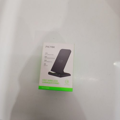 PICTEK FAST WIRELESS CHARGER STAND COMPATIBLE WITH APPLE - 7.5W / 10W / 15W - BLACK (MODEL: PA082B) image 2