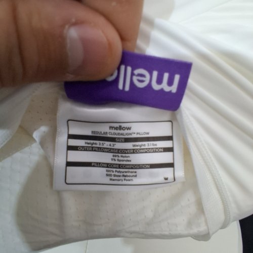 2PK MELLOW SLEEP CLOUD ALIGN ULTIMATE COOLING COMFORT PILLOW WITH COVER & PILLOWCASE - REGULAR / 3.5" - 4.3" - WHITE (MODEL: MELLOW) image 2
