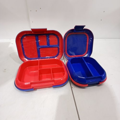 2PC BENTGO CHILL LUNCH BOX & MINI BOX - 788 ML + 630 ML - RED AND BLUE image 2