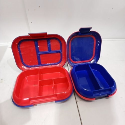 2PC BENTGO CHILL LUNCH BOX & MINI BOX - 788 ML + 630 ML - RED AND BLUE image 4