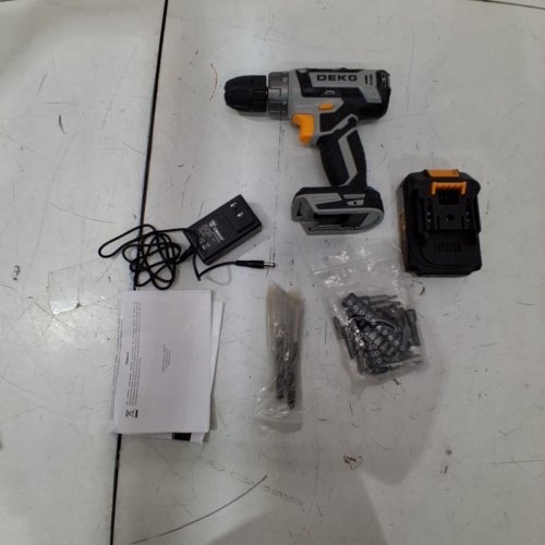 DEKOPRO ELECTRIC CORDLESS POWER DRILL WITH BITS - 20V - GREY/BLACK (MODEL: DKCD20XL02G) image 3