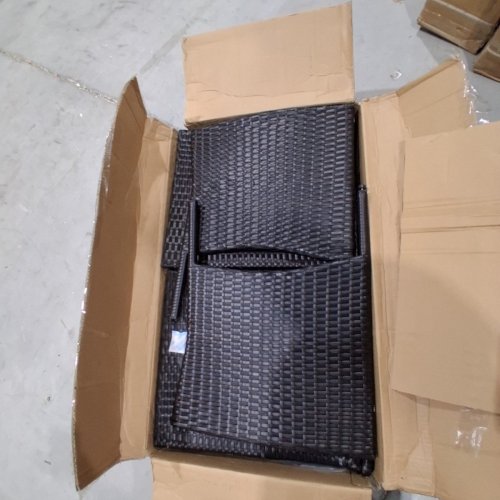 4PC OUTDOOR RATTAN PATIO FURNITURE SET - 32.5" X 41" X 32.5" X 23.5" - 27.5" X 16" - NAVY (MODEL: HW75200NY) image 5