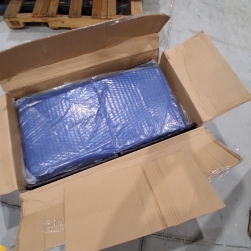 4PC OUTDOOR RATTAN PATIO FURNITURE SET - 32.5" X 41" X 32.5" X 23.5" - 27.5" X 16" - NAVY (MODEL: HW75200NY) image 7