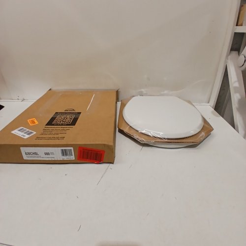 MAYFAIR BY BEMIS ROUND SOFT CLOSE BENTON TOILET SEAT WITH CHROME HINGES - WHITE/CHROME (MODEL:826CHSL) image 2