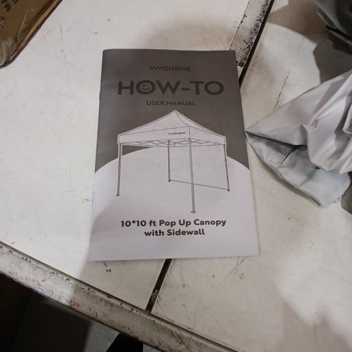 VIVOHOME OUTDOOR POP-UP CANOPY TENT COVER AND SIDEWALL ONLY - 10FT X 10FT - WHITE image 2