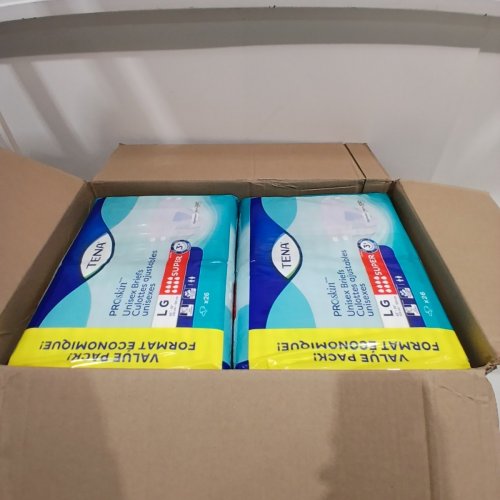 52PK ADULTS TENA PROSKIN SUPER ABSORBENCY BRIEFS - LARGE - WHITE image 2