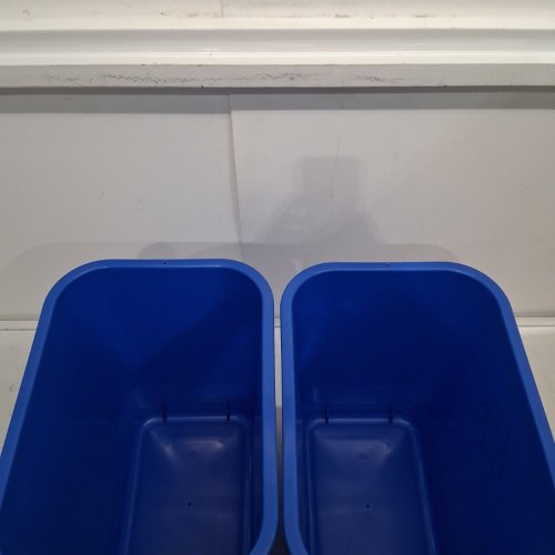 2PK UNITED SOLUTIONS RECYCLING BINS - 7 GAL/EACH - BLUE (MODEL: WB0337) image 3