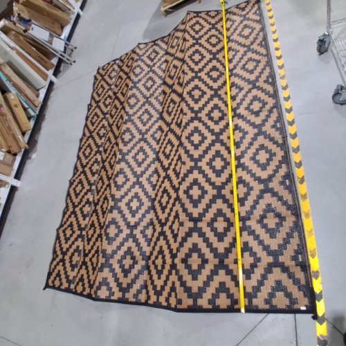 OUTDOOR RUG FOR PATIO - 8FT X 10FT - BLACK/BROWN image 3