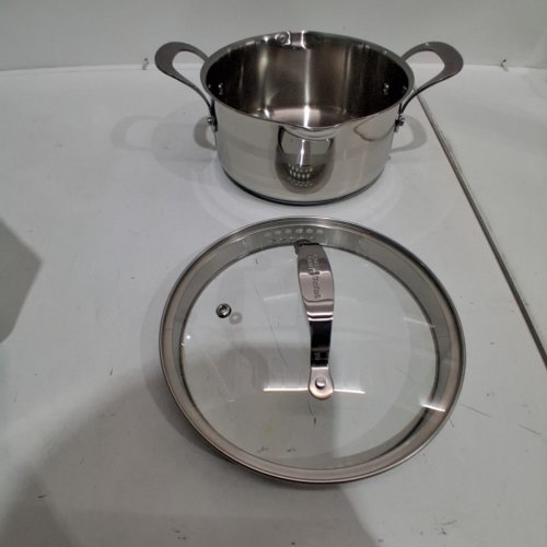 T-FAL JAMIE OLIVER STAINLESS STEEL STEWPOT WITH DRAINING LID - 2.85L - SILVER image 3