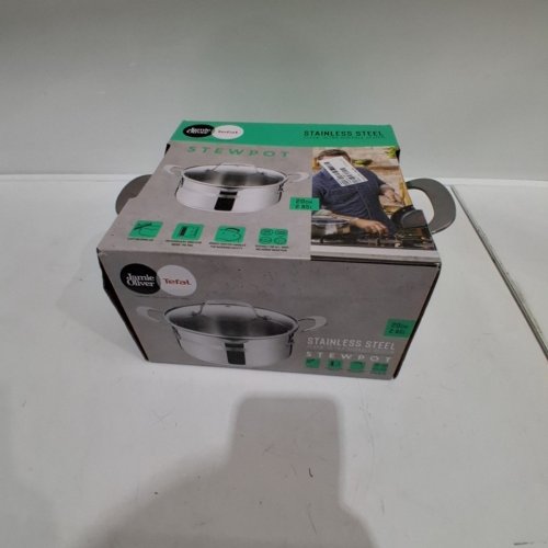 T-FAL JAMIE OLIVER STAINLESS STEEL STEWPOT WITH DRAINING LID - 2.85L - SILVER image 5