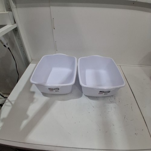 2PK STERILITE DISH PANS - 12 QT; 15 3/4" X 12 1/2" X 6" - WHITE (MODEL: 0657LAB8C-WHTBLC) image 3