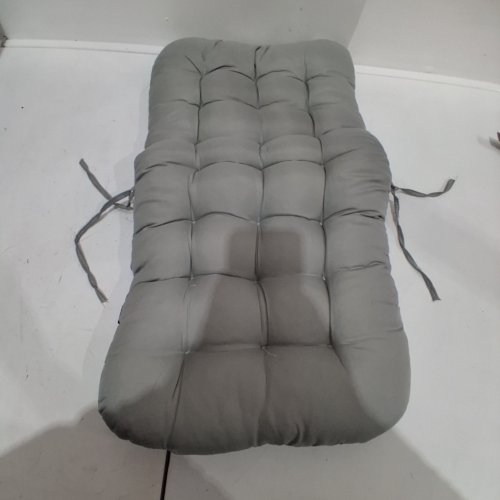 TUFTED KIDS CHAIR CUSHION - 26" X 12" - GREY image 2