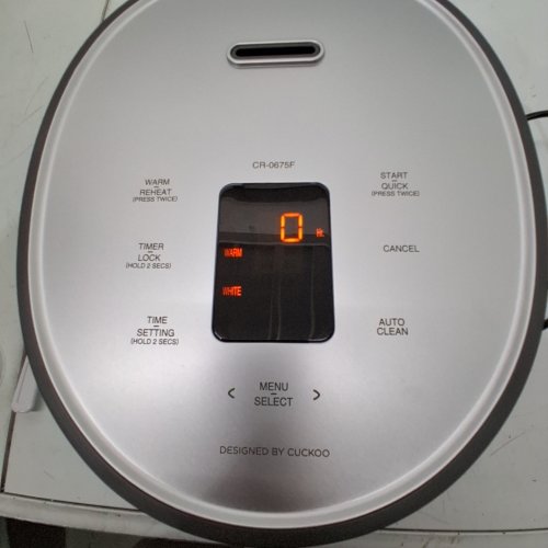CUCKOO MICOM NON-STICK TOUCH SCREEN RICE COOKER - 13 MENU OPTIONS - 6-CUP - GREY (MODEL: CR-0675F) image 2