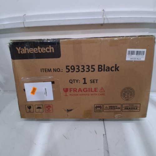 YAHEETECH DOUBLE DOOR COLLAPSIBLE METAL DOG KENNEL WITH REMOVABLE TRAY AND DIVIDER FOR PUPPIES - 30" X 17.5" X 20" - BLACK (MODEL: 593335) image 3