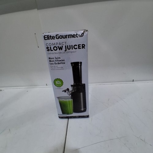 ELITE GOURMET COMPACT SPACE-SAVING COLD PRESS SLOW JUICER, BLACK (MODEL:EJX600) image 4