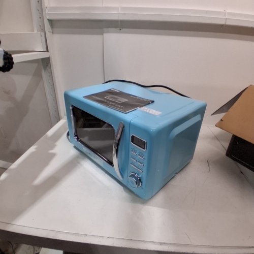 GALANZ RETRO-STYLE DIGITAL MICROWAVE OVEN - 0.7CU.FT - BLUE (MODEL: GLCMKZ07BER07) image 6