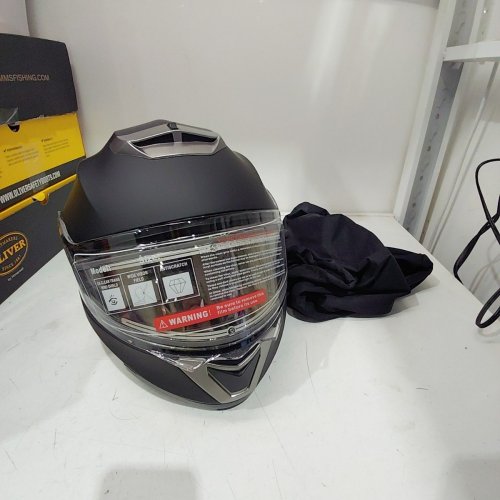 BFR FULL FACE MODULAR FLIP UP MOTORCYCLE HELMET - MEDIUM - MATTE BLACK (ITEM: 160) image 2