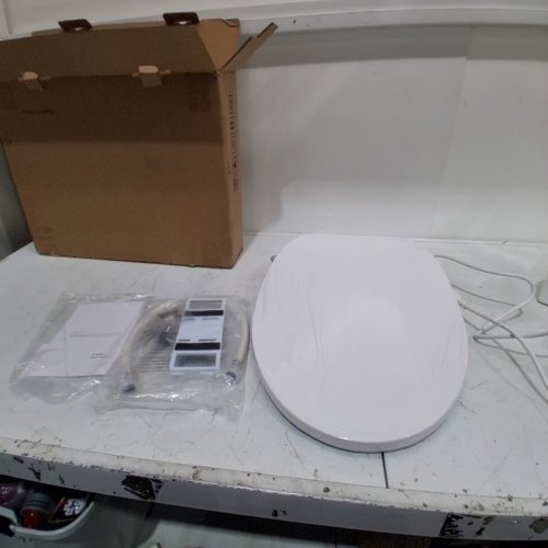 GARVEE ELECTRONIC BIDET TOILET SEAT WITH DUAL SPRAY NOZZLES, HEATED SEAT, SLOW-CLOSE LID, & LED NIGHTLIGHT - 20" X 14.7" - WHITE (MODEL: PHO-0Y5D1DXD) image 4