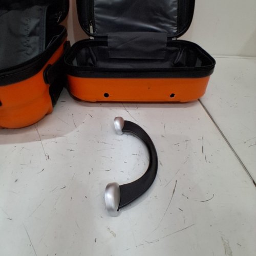 2PC FEYBAUL LUGGAGE SET WITH HARD-SHELL & SPINNER WHEELS- TSA COMBINATION LOCK - 14" & 20" - ORANGE (MODEL: A968) image 5